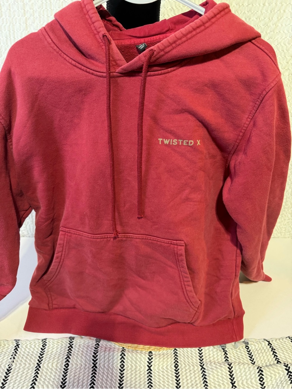 Twisted X Men's Red Pullover Hoodie with Front Pocket